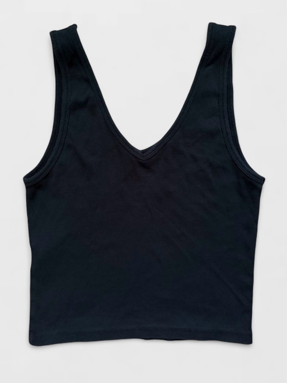 Hollister Black V-Neck Ribbed Tank Top